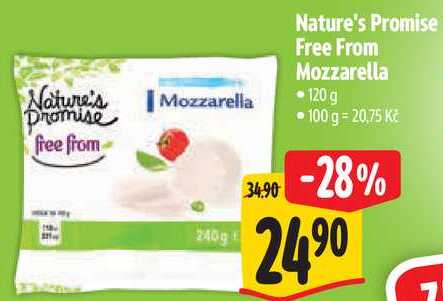 Nature's Promise Free From Mozzarella, 120 g