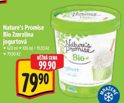 Nature's Promise Bio Zmrzlina jogurtová, 420 ml 