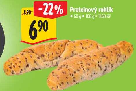 Proteinový rohlík, 60 g