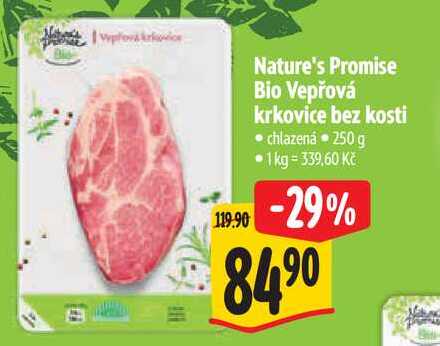 Nature's Promise Bio Vepřová krkovice bez kosti, 250 g