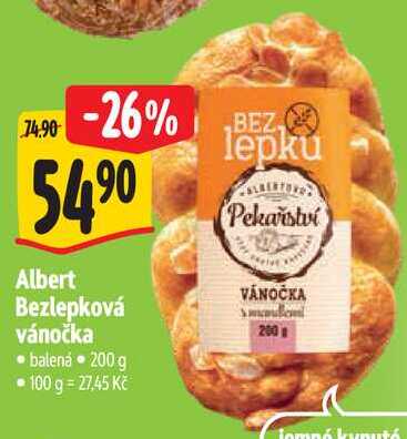 Albert Bezlepková vánočka, 200 g