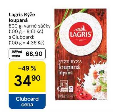 Lagris Rýže loupaná, 800 g, varné sáčky 