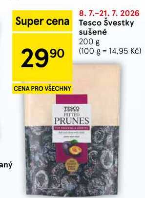 Tesco Švestky sušené, 200 g