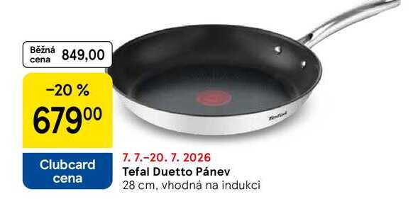 Tefal Duetto Pánev, 28 cm, vhodná na indukci