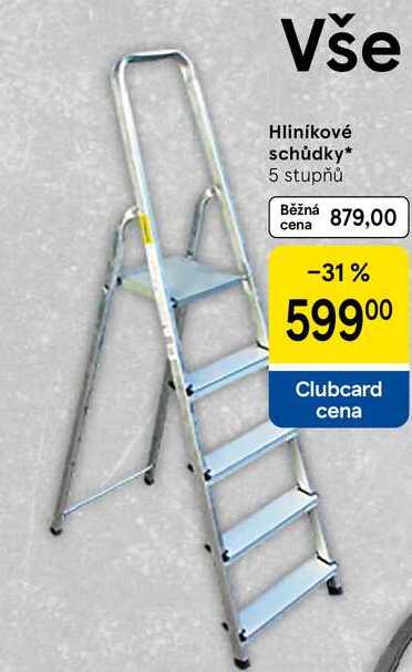 Hliníkové schůdky, 5 stupňů