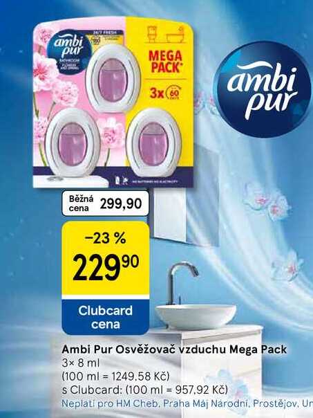 Ambi Pur Osvěžovač vzduchu Mega Pack, 3x 8 ml  
