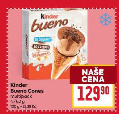Kinder Bueno Cones multipack 4× 62 g