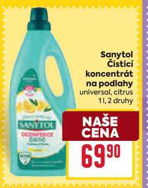 Sanytol Čisticí koncentrát na podlahy universal, citrus 1l