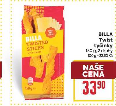 BILLA Twist tyčinky 150 g