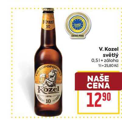 V. Kozel světlý 0,5l
