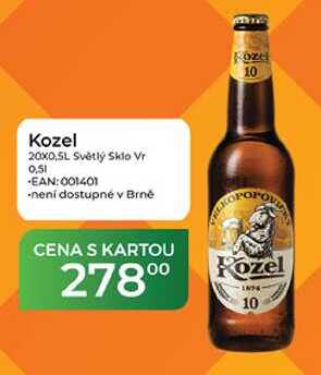 Kozel 20x0,5L Světlý Sklo Vr 0,51
