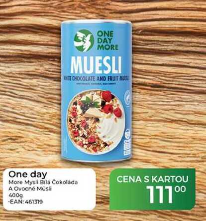 One day More Mysli Bilá Čokoláda A Ovocné Müsli 400g