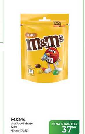 M&Ms arašidové draže 125g  