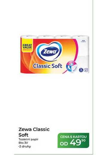 Zewa Classic Soft Toaletni papir 8ks 3V
