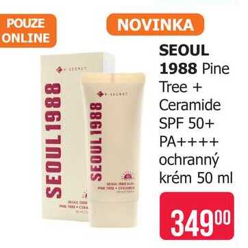SEOUL 1988 Pine Tree + Ceramide SPF 50+ PA++++ ochranný krém 50 ml