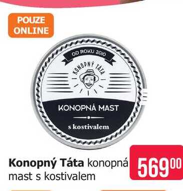 Konopný Táta konopná mast s kostivalem