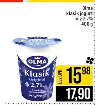 Olma klasik jogurt bily 2.7% 400 g