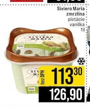 Siviero Maria zmrzlina pistácie vanilka 1l