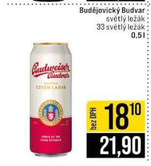 Budějovický Budvar světlý ležák 33 světlý ležák 0,5l
