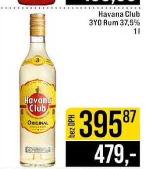 Havana Club 3YO Rum 37,5% 1l