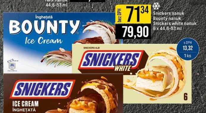 Snickers nanuk Bounty nanuk Snickers white nanuk 6 x 44,6-53 ml s