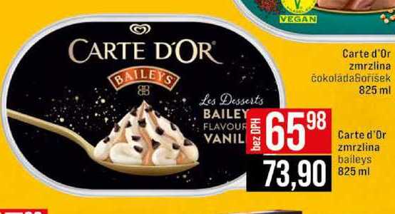 Carte d'Or zmrzlina baileys 825 ml 