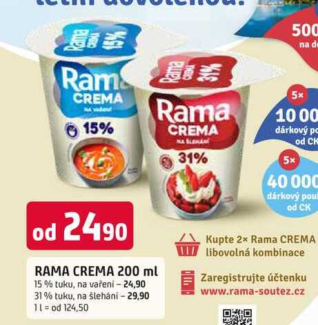 RAMA CREMA 200 ml 15% tuku, na vaření