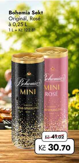 Bohemia Sekt Originál, Rosé à 0,25 L 1 L  