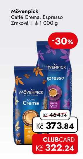 Mövenpick Caffé Crema, Espresso Zrnková à 1000 g  