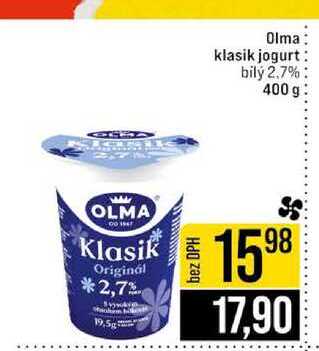 Olma klasik jogurt bily 2.7% 400 g