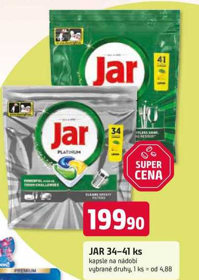Jar kapsle do myčky nádobí 34-41 ks, vybrané druhy