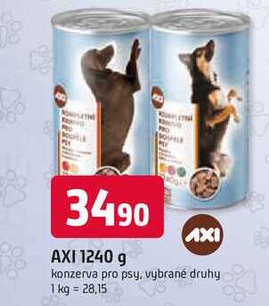AXI 1240 g konzerva pro psy, vybrané druhy