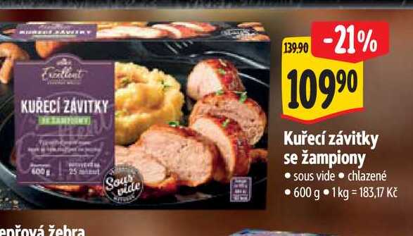 Kuřecí závitky se žampiony 600 g