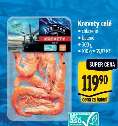 Krevety celé 300 g