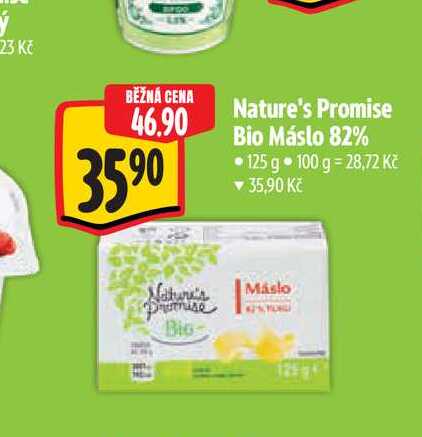 Nature's Promise Bio Máslo 82% 125 g