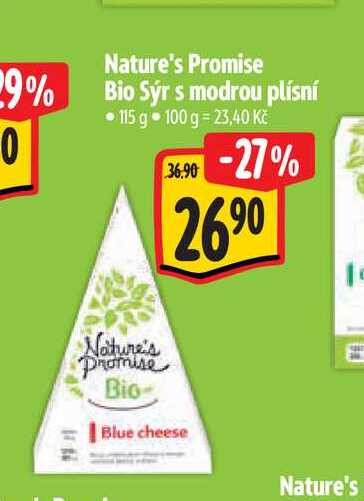   Nature's Promise Bio Sýr s modrou plísní 115 g 
