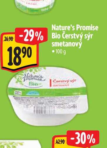 Nature's Promise Bio Čerstvý sýr smetanový 100 g