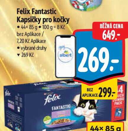 Felix Fantastic Kapsičky pro kočky 44x 85 g