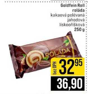 Goldfein Roll roláda kakaová polévaná jahodová liskooříšková 250 g