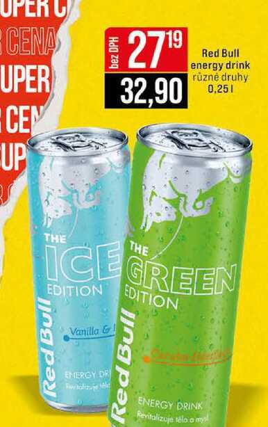 Red Bull energy drink různé druhy 0,25l
