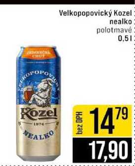Velkopopovický Kozel nealko polotmavé 0,5l