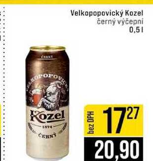 Velkopopovický Kozel černý výčepni 0,5l