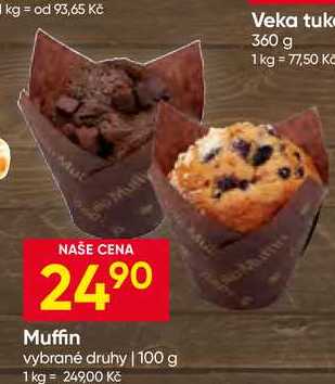 Muffin vybrané druhy 100 g
