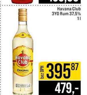 Havana Club 3Y0 Rum 37,5% 1l