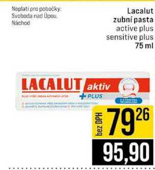 Lacalut zubní pasta active plus sensitive plus 75 ml 
