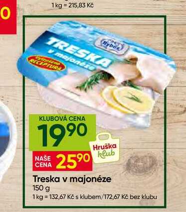 Rybex Treska v majonéze 150 g