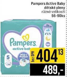 Pampers Active Baby dětské pleny různé velikosti 56-90ks
