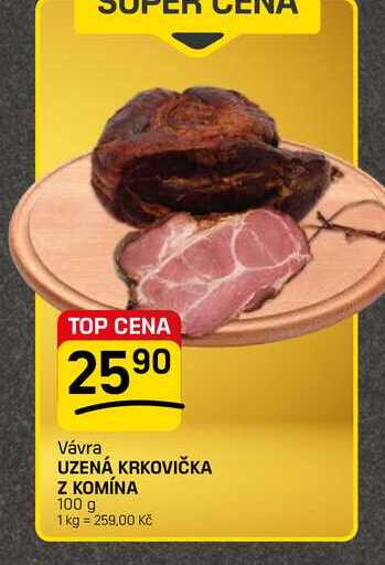 UZENÁ KRKOVIČKA Z KOMÍNA 100 g 
