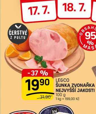 ŠUNKA ZVONAŘKA NEJVYŠŠÍ JAKOSTI 100 g