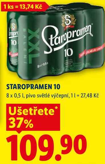 STAROPRAMEN 10, 8x 0,5 l